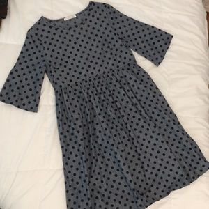 lake flower Dresses - NEW Polka Dot Chambray Dress lake flower Dresses - NEW Polka Dot Chambray Dress